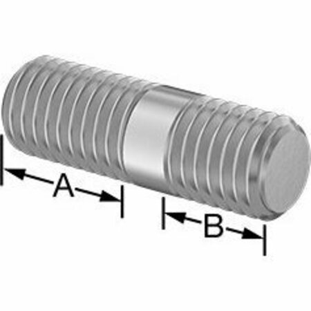 BSC PREFERRED Threaded on Both Ends Stud 18-8 Stainless Steel M12 x 1.75mm Size 18mm and 12mm Thread Len 37mm L 5580N223